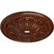 Ekena Millwork Flagstone Medallion (Canopies up to 3 7/8"), 30"OD x 3 7/8"ID x 3 1/4"P, Burnished Mahogany Crackle CM30FLBMC - alternate 4